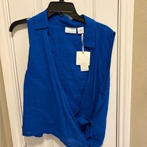 Cynthia Rowley Royal Blue Sleeveless Blouse